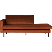 WOOOD Rodeo Daybed Links - Velvet - Roest - 85x203x86