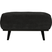 WOOOD Statement Hocker - Brede Platte Rib - Graphite - 40x80x55