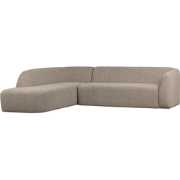 WOOOD Sloping Hoekbank Links - Chenille  - Naturel - 77x274x225