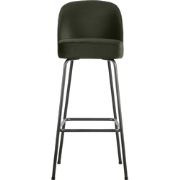 WOOOD Vogue Barstoel - Velvet - Dark Green - 103x50x55