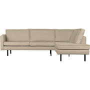 WOOOD Rodeo Hoekbank Rechts - Bouclé - Beige - 85x266x213