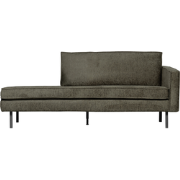 WOOOD Daybed Right Rodeo - Structure Velvet - Frost - 85x203x86