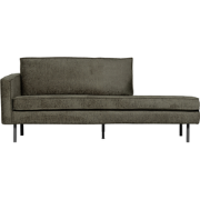 WOOOD Daybed Left Rodeo - Structure Velvet - Frost - 85x203x86