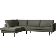 WOOOD Hoekbank Links Rodeo - Velvet - Frost - 85x266x213