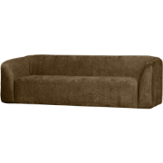 WOOOD Sloping 3-Zits Bank - Structure Velvet - Brass - 77x240x87