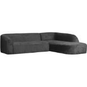 WOOOD Hoekbank Rechts Sloping - Velvet - Mountain - 77x274x87/225