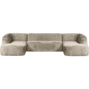 WOOOD Sloping U-Vorm Bank - Velvet - Wheatfield - 77x339x225