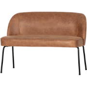 WOOOD Vogue Eetbank - Leer - Cognac - 83x120x59