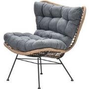 Libelle relax fauteuil - natural rotan - mystic grey