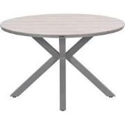 Edison tafel rond - 122 cm - taupe - light teak Vironwood