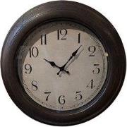 Wandklok metal look bruin