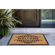 Bali Welcome - Deurmat - Droogloopmat – Beige / Zwart - Slijtvast & 10...