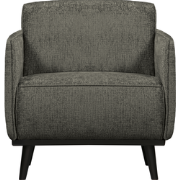 WOOOD Statement Fauteuil - Structure - Velvet - Frost - 77x72x93