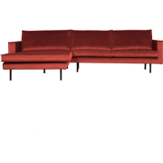 WOOOD Rodeo Chaise Longue Links - Velvet - Chestnut - 85x300x155