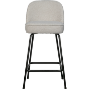 WOOOD Barstoel Vogue - Velvet - Naturel - 89x50x55