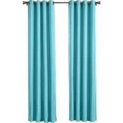 Larson - Luxe effen blackout gordijn - met ringen - 1.5m x 2.5m - Turq...