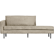 WOOOD Daybed Left Rodeo - Velvet - Wheatfield - 85x203x86