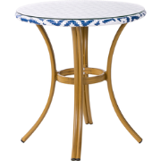 RIFREDDO  - Tuintafel - Marineblauw - 70 x 70 cm - PE rotan