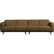 STATEMENT 4-ZITS BANK 280 CM STRUCTURE VELVET BRASS