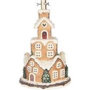 Clayre & Eef Kerstboom Standaard Gingerbread house Ø 35x57 cm Bruin Ke...