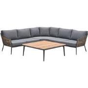 Garden Impressions San Vito loungeset 4-delig - donker grijs
