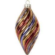 Clayre & Eef Kerstbal Ø 6x13 cm Meerkleurig Glas