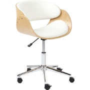 PALATKA  - Bureaustoel - Lichthout/Zwart - Kunstleer