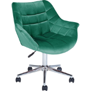 LABELLE - Bureaustoel - Smaragdgroen - Fluweel