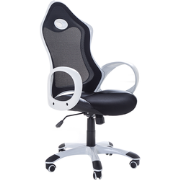 iCHAIR - Bureaustoel - Zwart/Wit - Polyester