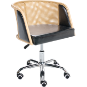 ELKHART - Bureaustoel - Zwart - Kunstleer