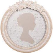 Clayre & Eef Fotolijst Ø 13 cm Beige Kunststof