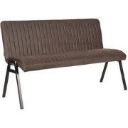 LABEL51 Eetkamerbank Matz - Antraciet - Microfiber - 145 cm