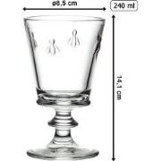 La Rochère bee - wijnglas abeille - 24 cl - set van 6 - H 14 cm