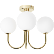 SHIRE - Plafondlamp - Wit/Goud - Metaal/Glas