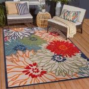 Floral Outdoor - Buitenkleed Tuin - Weerbestendig Vloerkleed - Multi- ...