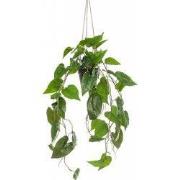 Philodendron scandens hang. in pot 80 cm kunstbloem zijde nepbloem