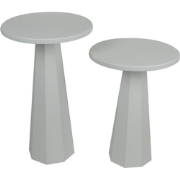 Set van 2 ronde salontafels H47 / H57 cm - LILYUM