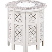 BADHI - Bijzettafel - Gebroken wit - Mangohout