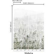 Mistig dennenbos - Kinderbehang - 194,8 cm x 280 cm - Walloha