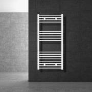 Badkamerradiator Sahara 600x1200 mm Wit gebogen met zijaansluiting