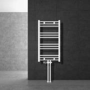 Badkamerradiator Sahara 500 x 800 mm Wit recht + midden aansluiting