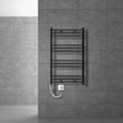 Badkamerradiator Sahara 600x800 mm antraciet recht met zijaansluiting