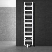 Badkamer radiator middenaansluiting 300x1800 mm wit recht met set onde...