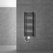 Badkamerradiator Sahara 300x800 mm antraciet recht met zijaansluiting