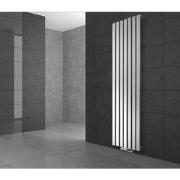 Badkamer radiator middenaansluiting 480x1800 mm wit met wandthermostaa...