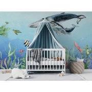 Diep in de zee - Kinderbehang - 389,6 cm x 280 cm - Walloha