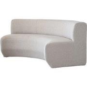 Eetkamerbank Greige Stof - Halfrond - 210x85x85cm - Ivar