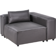 BRANDE - Hoekmodule - Zwart - Kunstleer