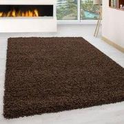 Tapijtenloods Basic Shaggy vloerkleed Bruin Hoogpolig- 80x150 CM