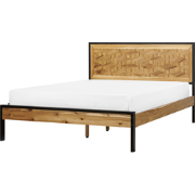 ERVILLERS - Tweepersoonsbed - Lichtbruin - 140 x 200 - MDF